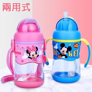 【優貝選】迪士尼米奇/米尼/CARS 兩用可替換式雙柄學習杯/背帶水壺400ML(平輸品)