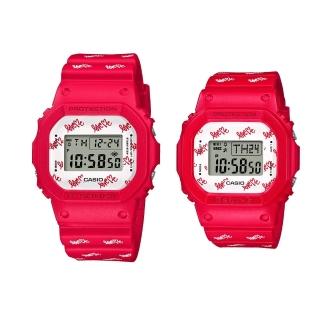 【CASIO 卡西歐】卡西歐 G-SHOCK&BABY-G 天使與惡魔 限量對錶(紅 LOV-20B-4)
