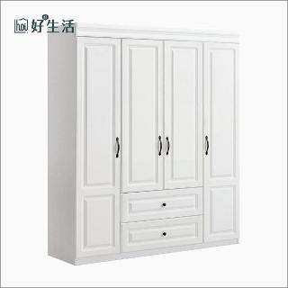 【hoi! 好好生活】林氏木業北歐簡約純白四門衣櫃 JO5D