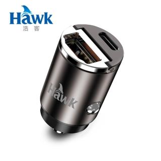【Hawk 浩客】30W雙孔PD+QC隱形車充(01-AMG300TI)