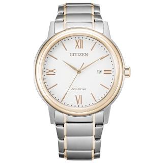 【CITIZEN 星辰】PAIR 羅馬時標光動能男錶/41.5mm(AW1676-86A)