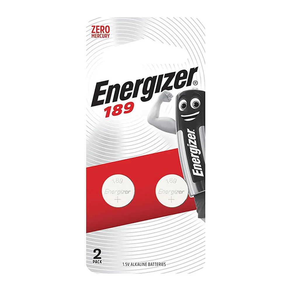 【Energizer 勁量】鈕扣型189鹼性電池 12顆 吊卡裝(1.5V鈕扣電池LR54)