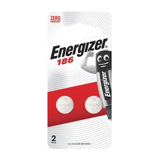 【Energizer 勁量】鈕扣型186鹼性電池 24顆 吊卡裝(1.5V鈕扣電池LR43 D186)