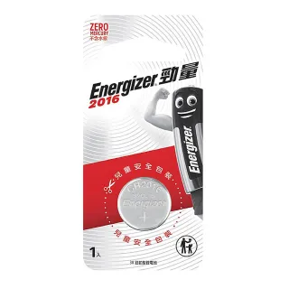 【Energizer 勁量】鈕扣型CR2016鋰電池 6入 吊卡裝(3V鈕扣電池DL2016)