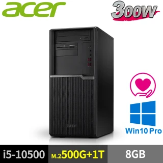 【Acer 宏碁】VM4670G 商用電腦(i5-10500/8G/M.2-500G+1TB/W10P)