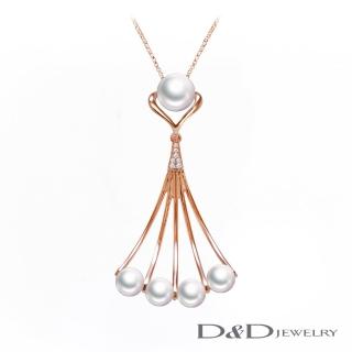 【D&D JEWELRY】幸福AKOYA珍珠鑽墜（不含鍊）(18K)