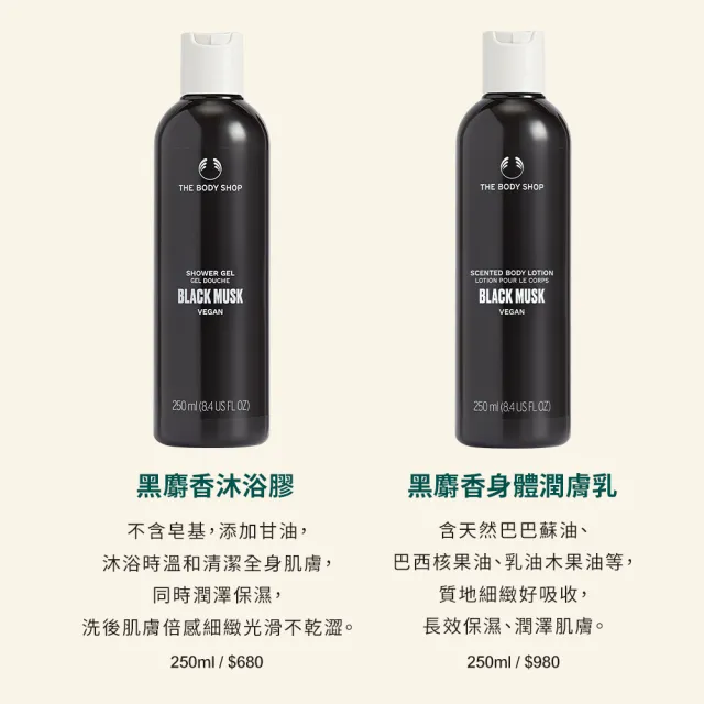 【THE BODY SHOP 美體小舖】黑麝香沐浴膠-250ML(沐浴乳/香氛沐浴)