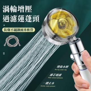 【佳工坊】渦輪增壓過濾止水蓮蓬頭(含2米軟管)