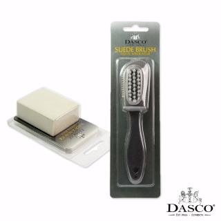 【DASCO 伯爵】多功能麂皮刷+麂皮清潔塊(麂皮清潔 工具 麂皮橡皮擦 麂皮刷)