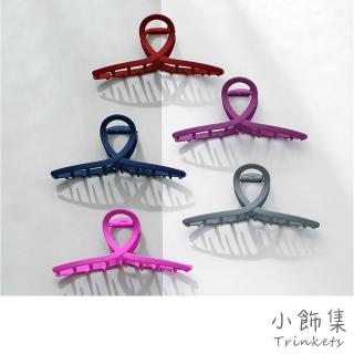 【小飾集】韓國設計交叉線條彩色金屬鯊魚夾 爪夾 髮夾(6色任選)