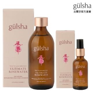 即期品【gulsha 古爾莎】-古爾莎大馬士革極致玫瑰純露200ml+50ml噴霧(保濕化妝水 土耳其玫瑰水 定妝噴霧)