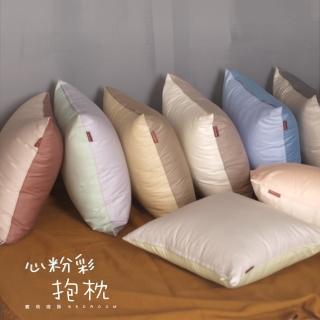 【LITA 麗塔寢飾】40支精梳棉 素色 抱枕套40X40cm 心粉彩-共9色(抱枕套)