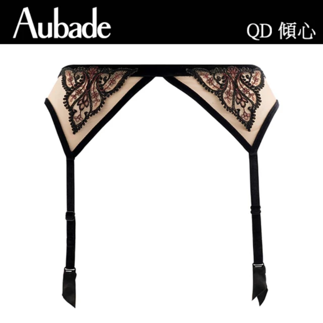 【Aubade】傾心蕾絲吊襪帶-QD(黑膚)