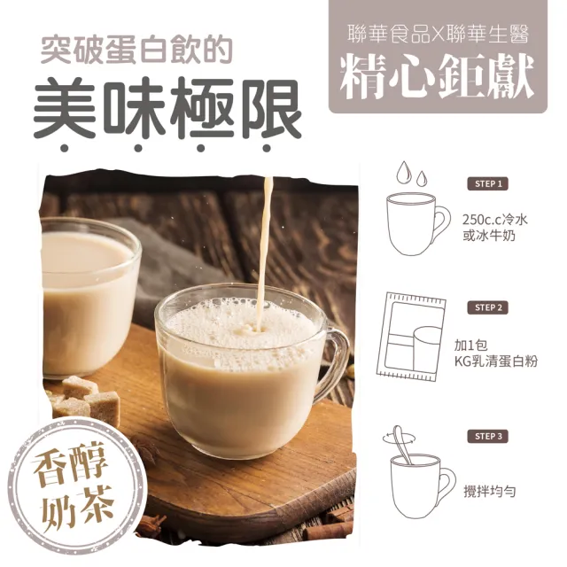 【聯華食品 KGCHECK】KG乳清蛋白飲-皇家奶茶X3盒(18包)