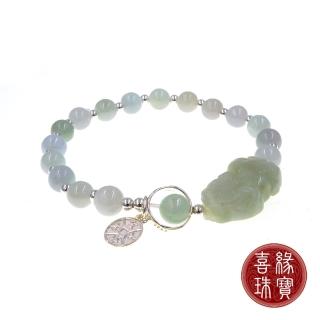 【喜緣玉品】618限定★吉祥如意迎財翡翠貔貅手串(A貨)