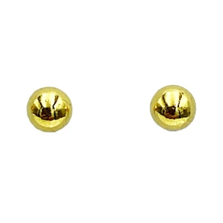 【金寶貝】黃金耳環 亮面黃金珠 金重約0.17錢±2厘(生日禮 情人禮 畢業禮)