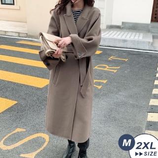 【LANNI 藍尼】現貨 立體修長過膝毛呢外套※(大衣/加厚/保暖/售完不補)