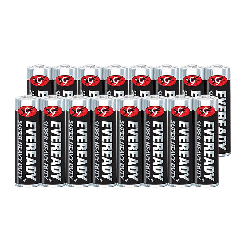 【Eveready 永備】1215SW16黑金鋼3號AA碳鋅電池64入裝(錳乾電池 黑錳電池 乾電池)