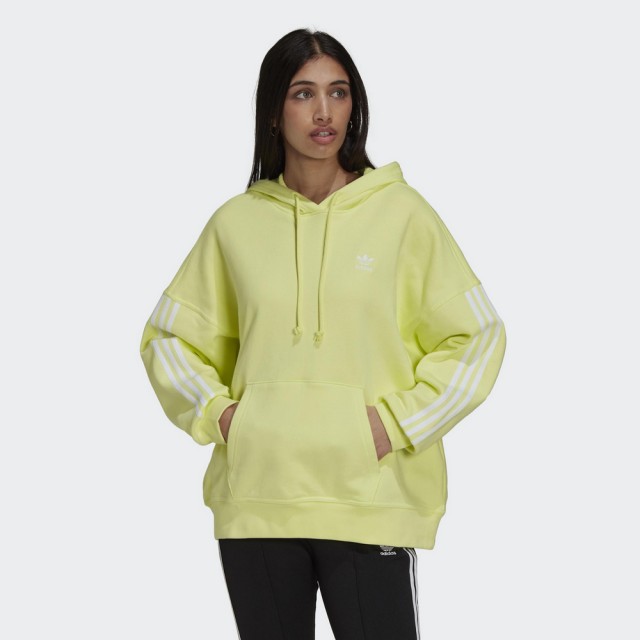 【adidas 愛迪達】HOODIE 女 連帽上衣 綠(H37801)