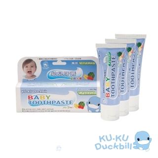 【KU.KU. 酷咕鴨】幼兒牙膏50gX3入(綜合水果)