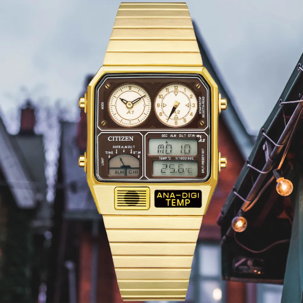 【CITIZEN 星辰】Chronograph系列 型男必備 復刻電子計時腕錶 禮物推薦 畢業禮物(JG2103-72X)