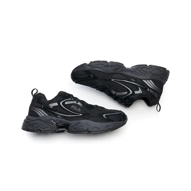 【FILA官方直營】運動鞋 慢跑鞋 男鞋 女鞋 EXPOTENTIAL 中性慢跑鞋-黑(4-J529V-001)