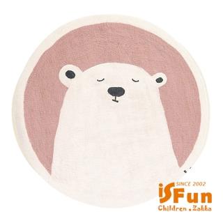 【iSFun】睡眠白熊＊羊羔絨毛腳踏床邊地墊80x80cm