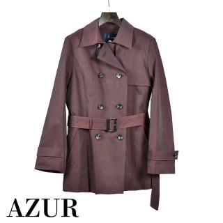 【AZUR】復古雙排釦綁腰風衣