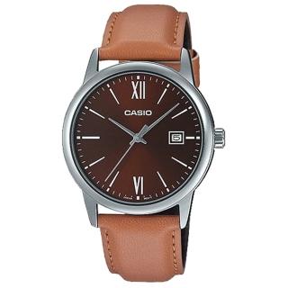 【CASIO 卡西歐】指標錶 皮革錶帶 生活防水 礦物玻璃(MTP-V002L-5B3)