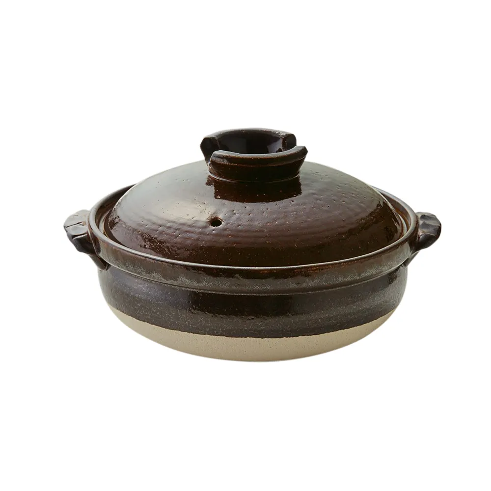 【日本佐治陶器】日本製萬福系列9號土鍋/湯鍋2800ML(日本製 陶鍋 土鍋)