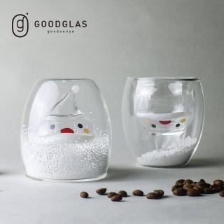 【好玻GOODGLAS】聖誕老人雙層玻璃杯180ml