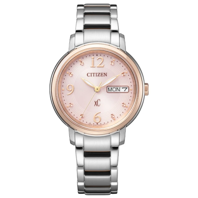 CITIZEN 星辰 xC 浪漫甜心限定款光動能時尚女錶-32.5mm 雙11限定(EW2425-57W)