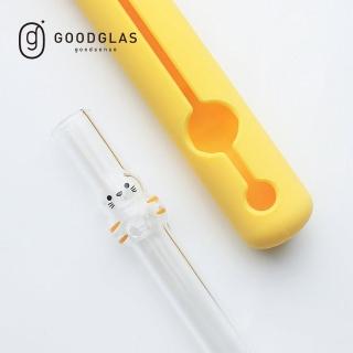 【好玻GOODGLAS】Cool貓造型玻璃吸管組