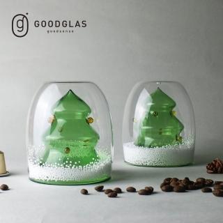 【好玻GOODGLAS】聖誕樹雙層玻璃杯200ml