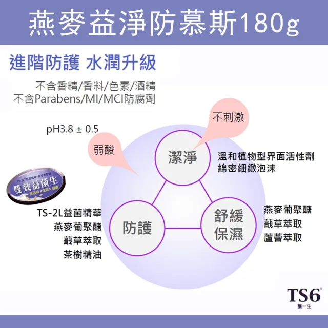【TS6 護一生】燕麥 益淨慕斯(180g)