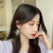 【SECRET BOX】韓國設計S925銀針華麗滿天星珍珠耳環
