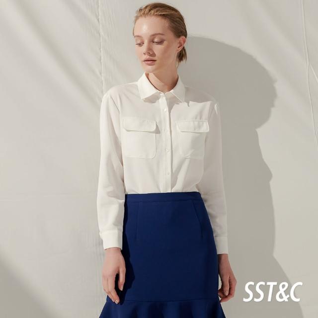 【SST&C】白色口袋落肩休閒襯衫7662103003(換季55折)