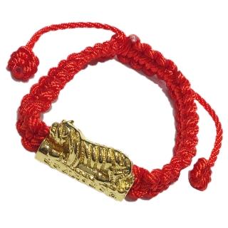 【十方佛教文物】咬錢虎{虎爺}紅繩手鍊{大虎}(大悲咒加持108遍以上)