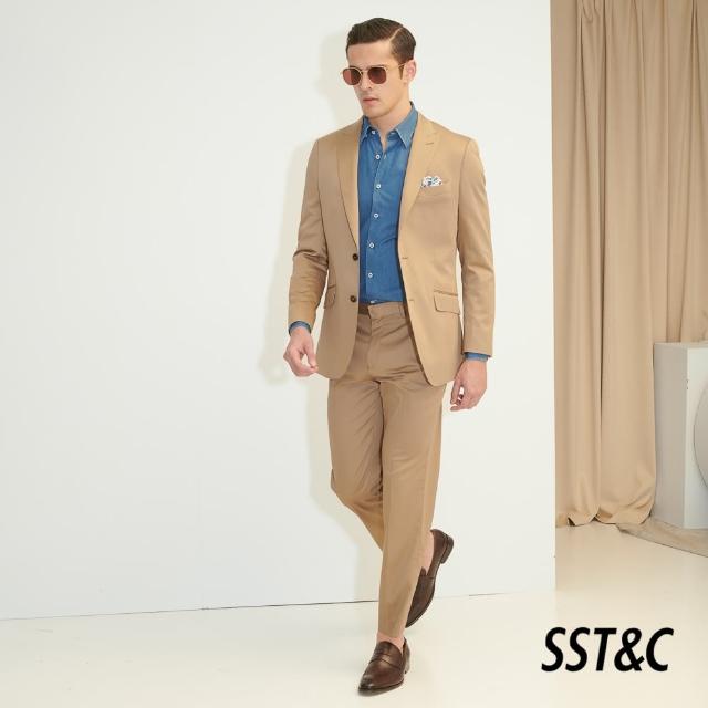 【SST&C】#限量形象款 卡其色修身西裝褲0212103006(換季55折)