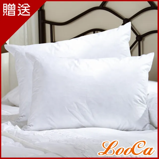 【LooCa】2.5cm泰國乳膠床墊-搭贈防蹣防蚊布套-雙人5尺(共兩色-送枕X2)