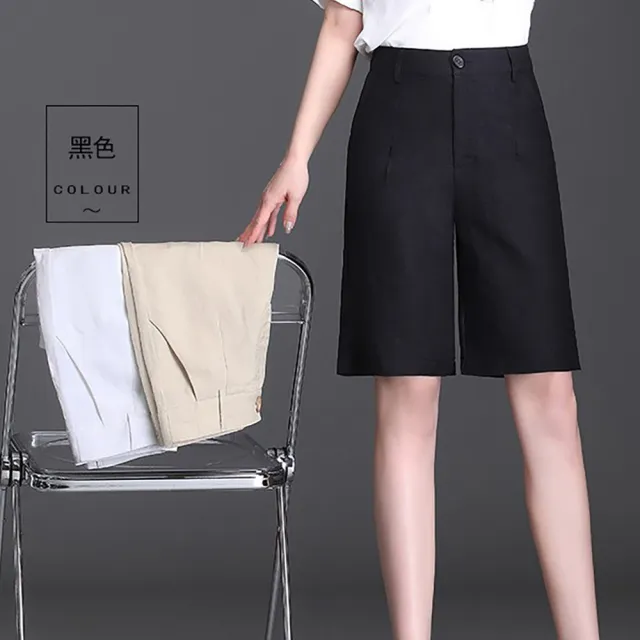 【麗質達人】2122實穿百搭五分褲-AA(M-5XL)