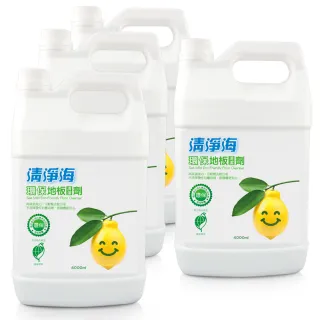 【清淨海】檸檬系列環保地板清潔劑 4000ml-超濃縮潔淨配方(箱購4入組)