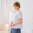 【KiKi】刺繡蕾絲領開襟緹花-女短袖襯衫 蕾絲 白(白色/版型適中)