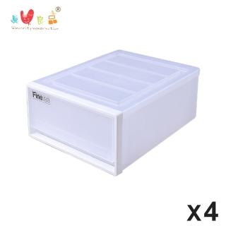 【真心良品】KEYWAY迷你雪莉單抽抽屜隔板整理箱10L-4入(MIT臺灣製 無印風貼身衣物/浴室/桌上型收納置物箱)