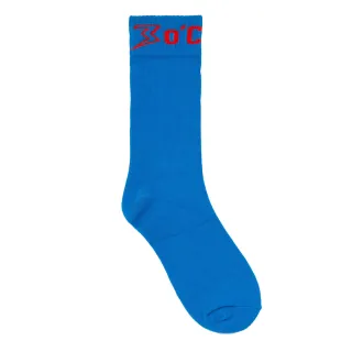 【3-o’clock】3:00閃電素色中筒棉襪 藍(男女襪 休閒襪 運動襪)