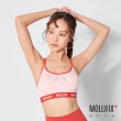 【Mollifix 瑪莉菲絲】A++美背交織舒心BRA、瑜珈服、無鋼圈、運動內衣(粉+橘)