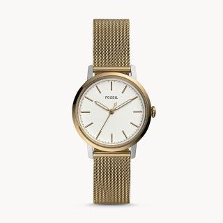 【FOSSIL】復古金不鏽鋼女錶(ES4548)