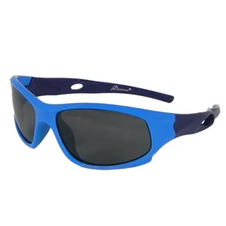 【Docomo】橡膠兒童運動眼鏡　高等級偏光鏡片　專業太陽眼鏡設計款　配戴超舒適　質感藍色 大兒童眼鏡