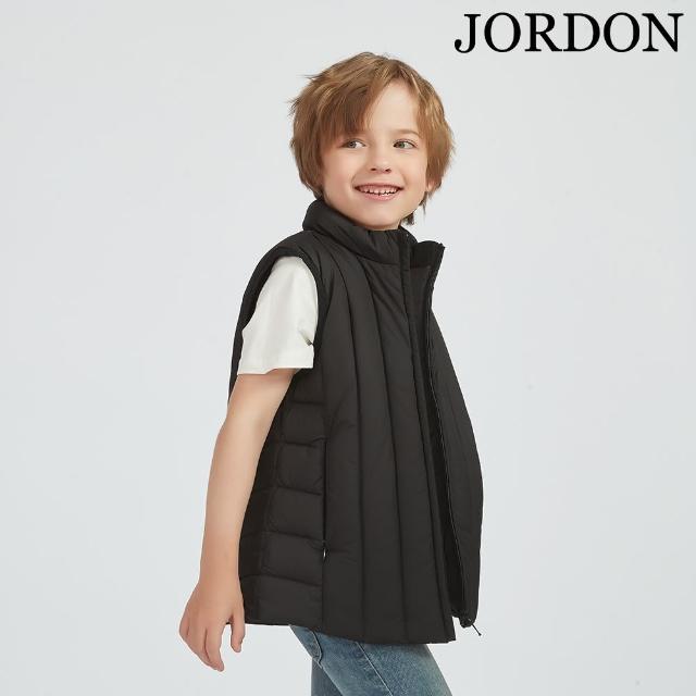 【JORDON 橋登】童 直條羽絨背心(大童/保暖/輕量/立領)
