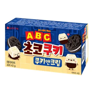 【Lotte 樂天】韓國樂天字母香草風味可可餅乾(43g)